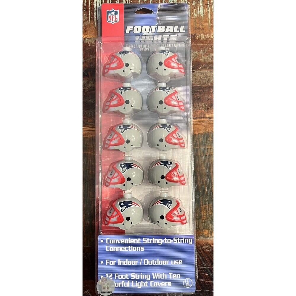 Vintage New England Patriots String Lights NFL Football New Never Used